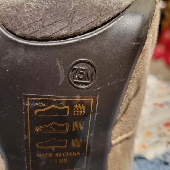 Tan Suede High Heel Boots - Picture 3 of 3